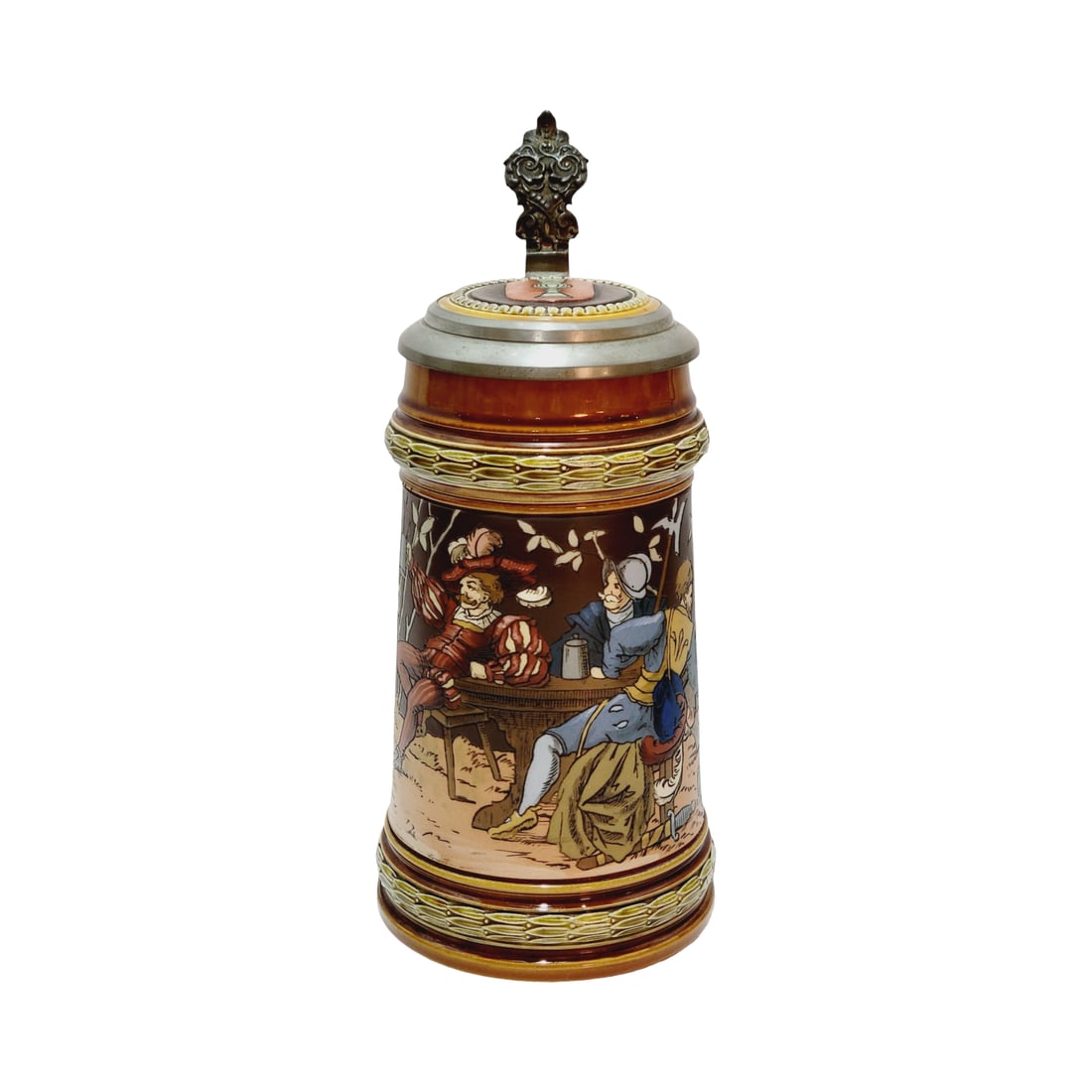 Villeroy & Boch Mettlach #1527, German Beer Stein, Old German Drinking Group (1 of 13)