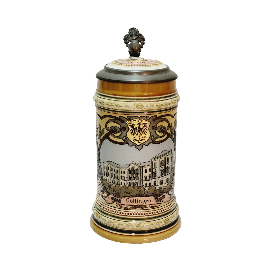 Villeroy & Boch Mettlach #1742, German Beer Stein, Göttingen University (1 of 13)