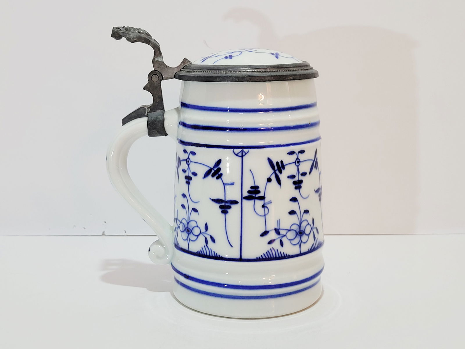 Porcelain Stein, German Beer Stein, Onion Pattern Stein - 2