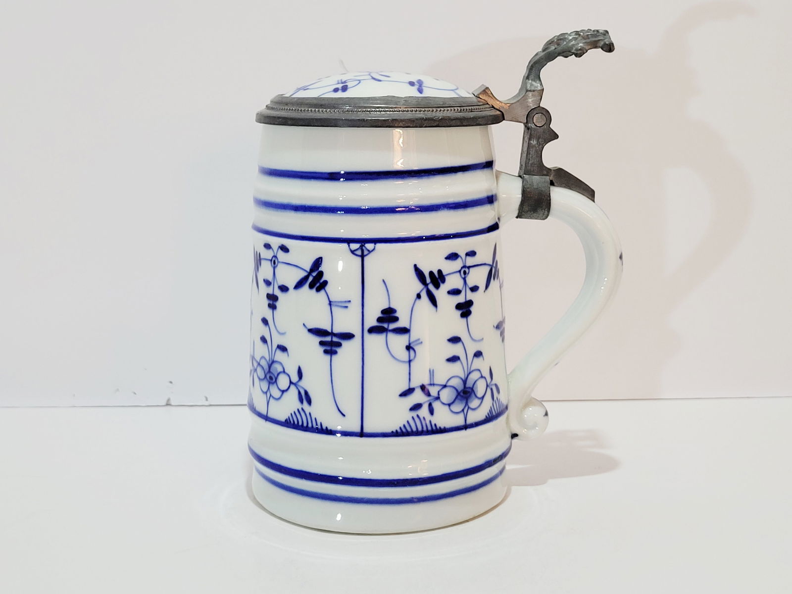 Porcelain Stein, German Beer Stein, Onion Pattern Stein - 3