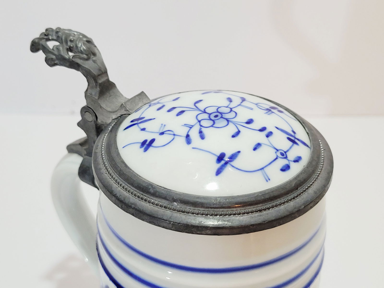 Porcelain Stein, German Beer Stein, Onion Pattern Stein - 8