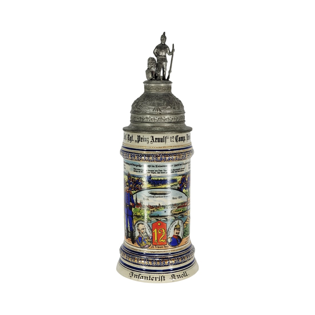 Marzi & Remy Stein, German Regimental Stein, K.B.12.Inf.-Rgt.,, Prinz Arnult" 12.Comp. Neu-Ulm (1 of 16)