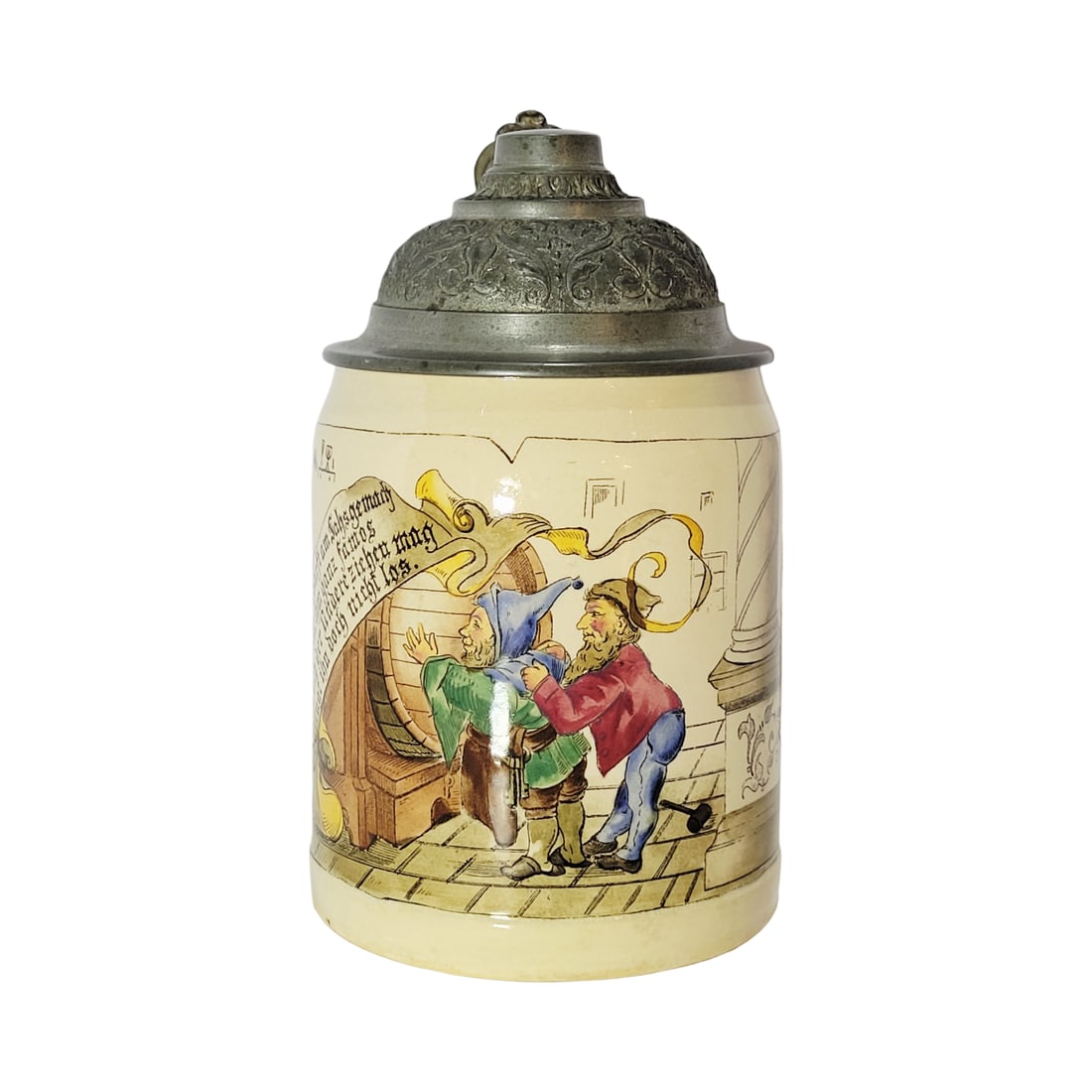 Villeroy & Boch Mettlach #1526/601, German Beer Stein, Gnomes with a Saying (1 of 10)