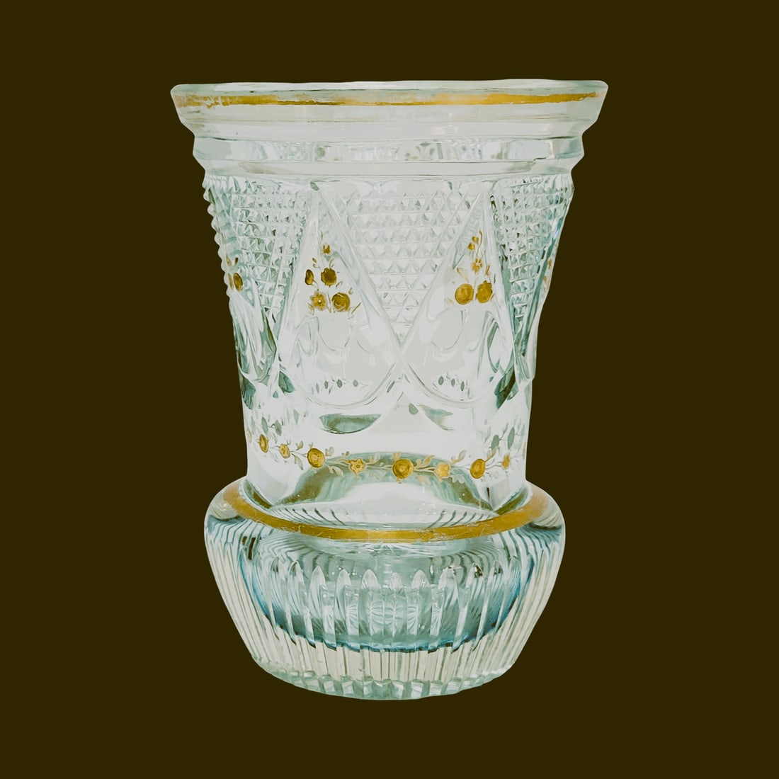 Glass Beaker, Bohemian Glass Beaker, Light Green Tinged Glass Beaker (1 of 11)