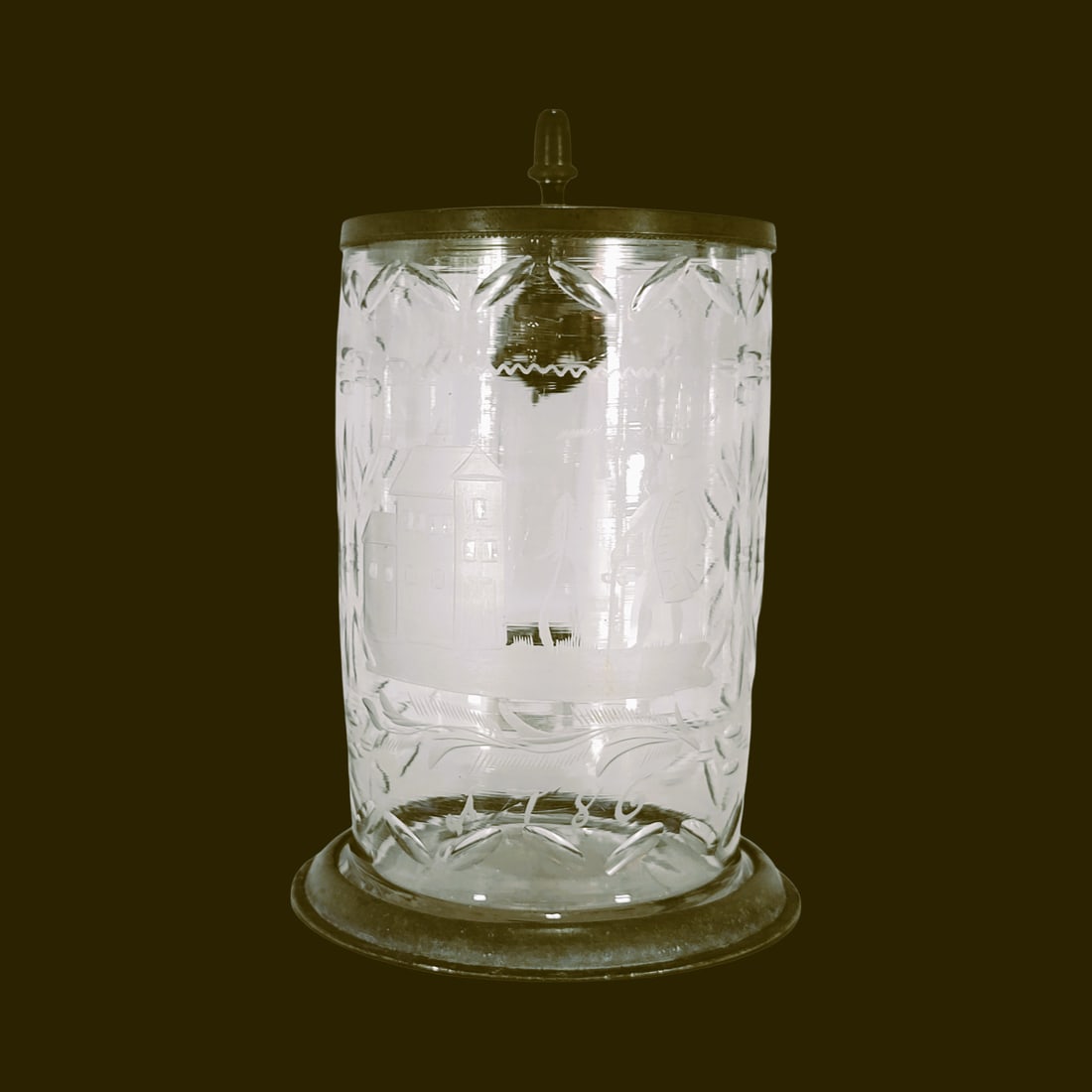 Glass Stein, Southern Bohemian Beer Stein, Early Blown Stein (1 of 13)