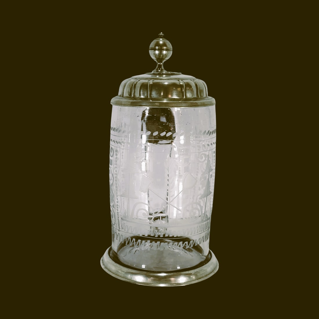 Glass Stein, Bohemian Beer Stein, Brewery Occupational Stein (1 of 13)