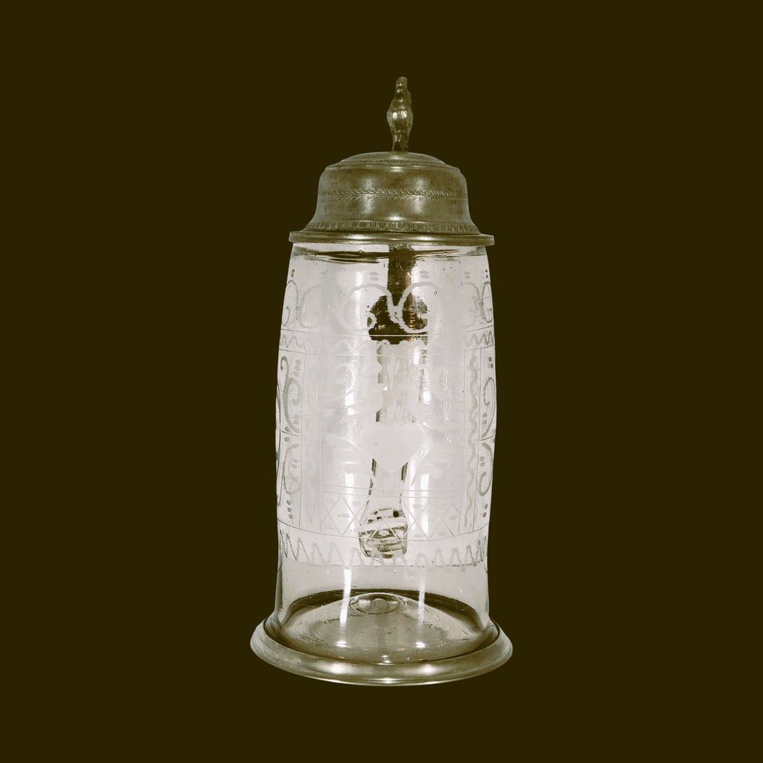 Glass Stein, Bohemian Beer Stein, Marriage Stein (1 of 12)