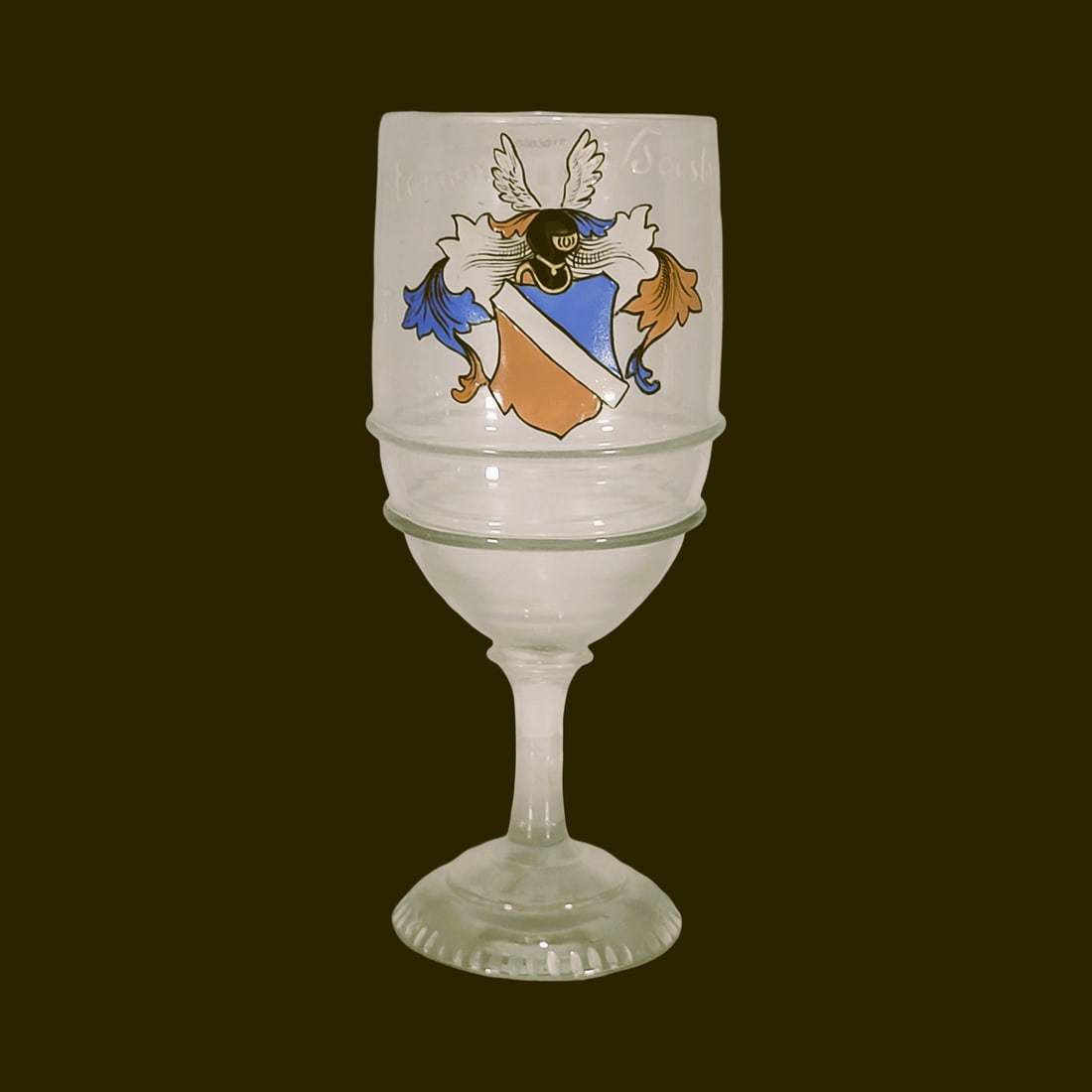 Fritz Heckert Wappen Chalice, Bohemian Glass Chalice, Peteruon Poestrizl, Dated 1582 (1 of 13)