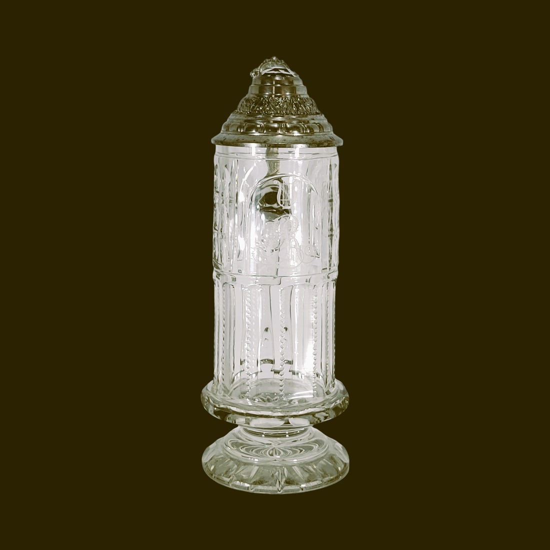 Glass Stein, Bohemian Beer Stein, Initial Glass Stein (1 of 13)