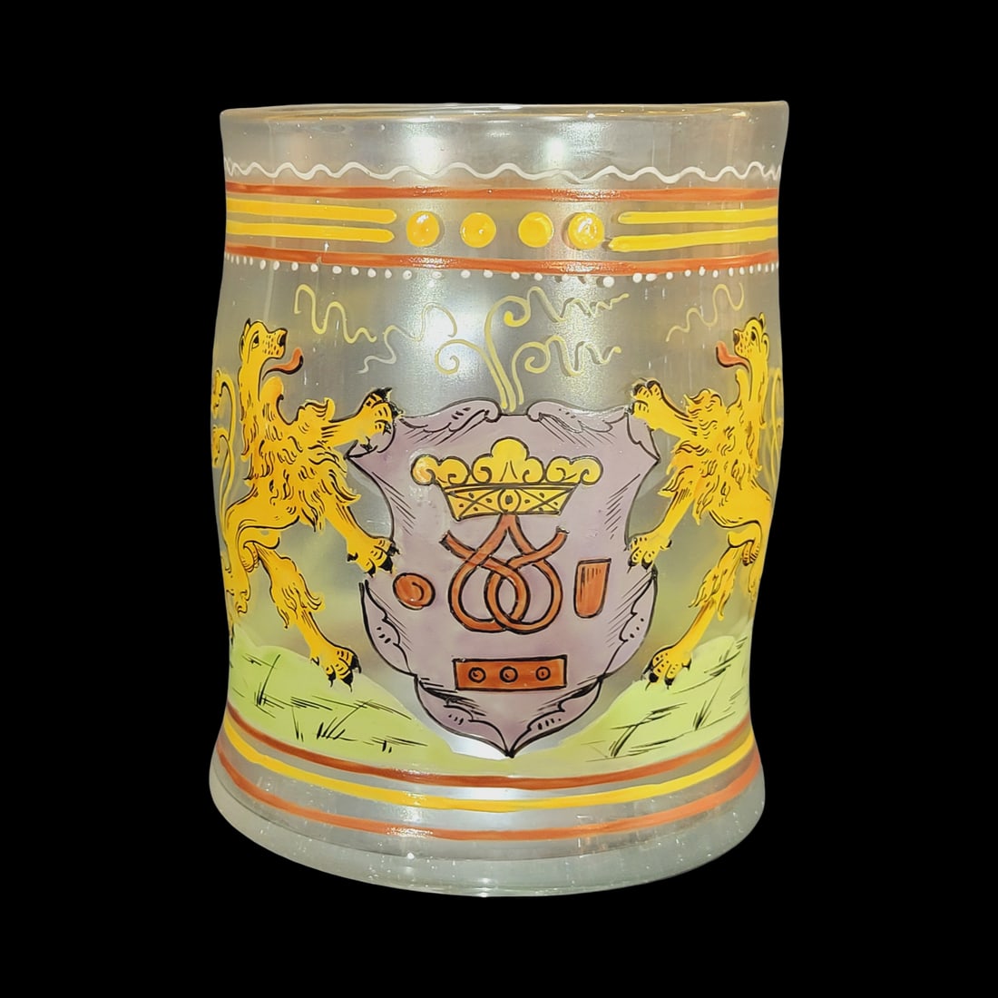 Glass Cup, Bohemian Glass Cup, Pastoral Cup (1 of 13)