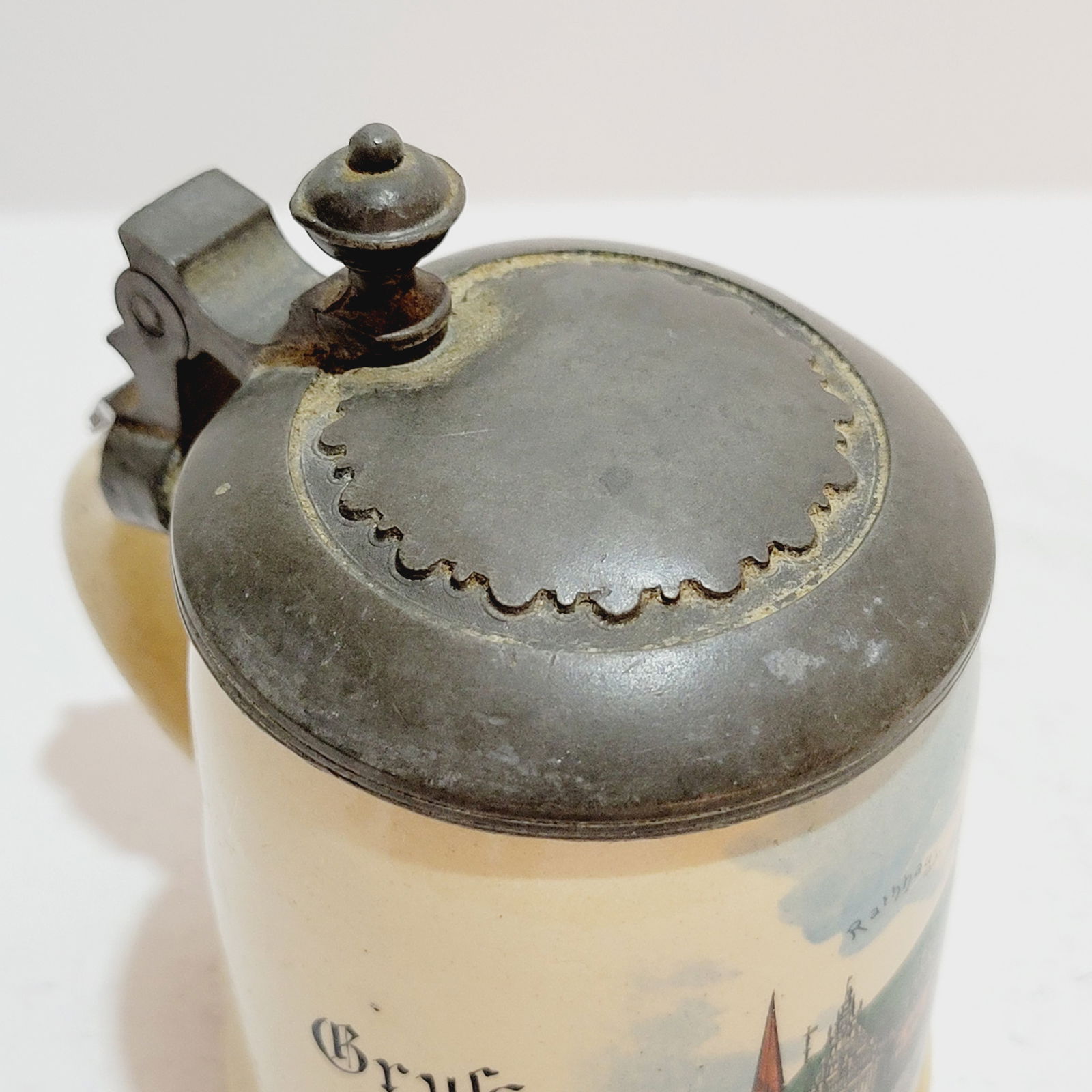 Pottery Stein, German Beer Stein, Grus aus Bremen - 7