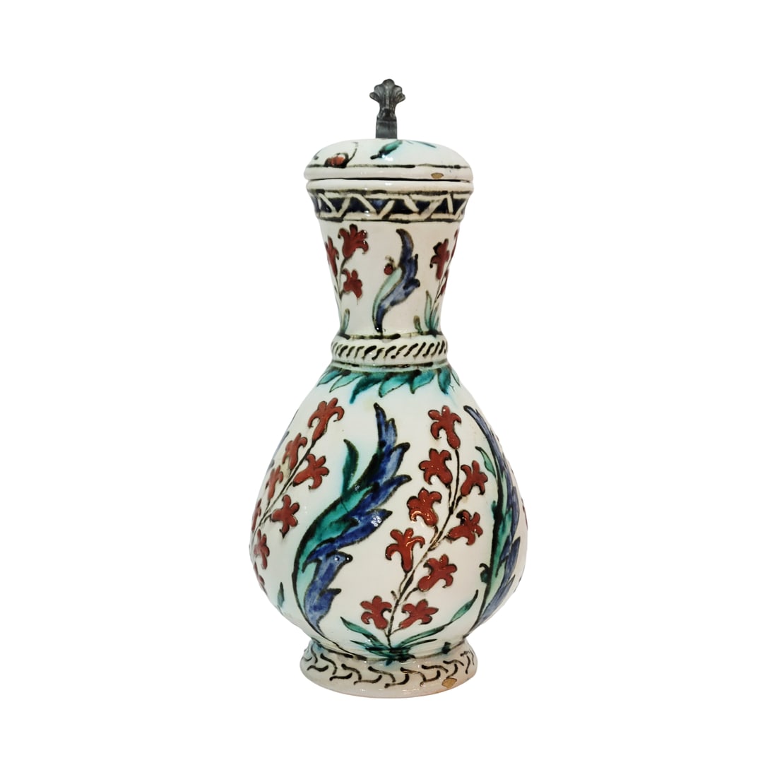 Klammerth Faience Jug, Hungarian Beer Stein, Tin Glazed Narrow Necked Jug (1 of 10)