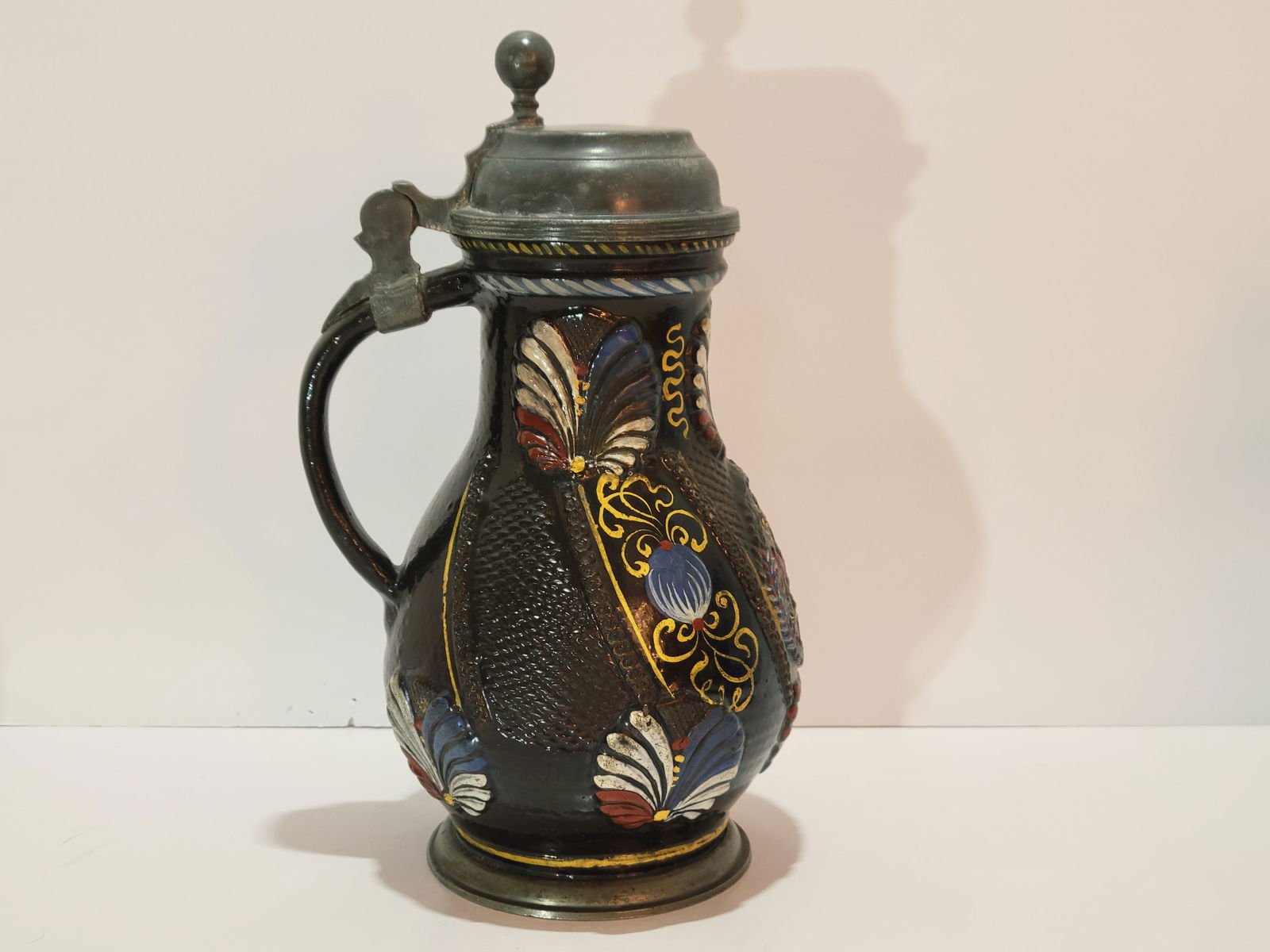 Stoneware Stein, German Beer Stein, Dippoldiswalde Double head Imperial Eagle Stein - 2