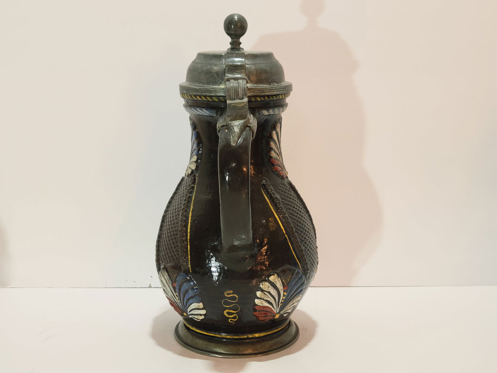 Stoneware Stein, German Beer Stein, Dippoldiswalde Double head Imperial Eagle Stein - 4