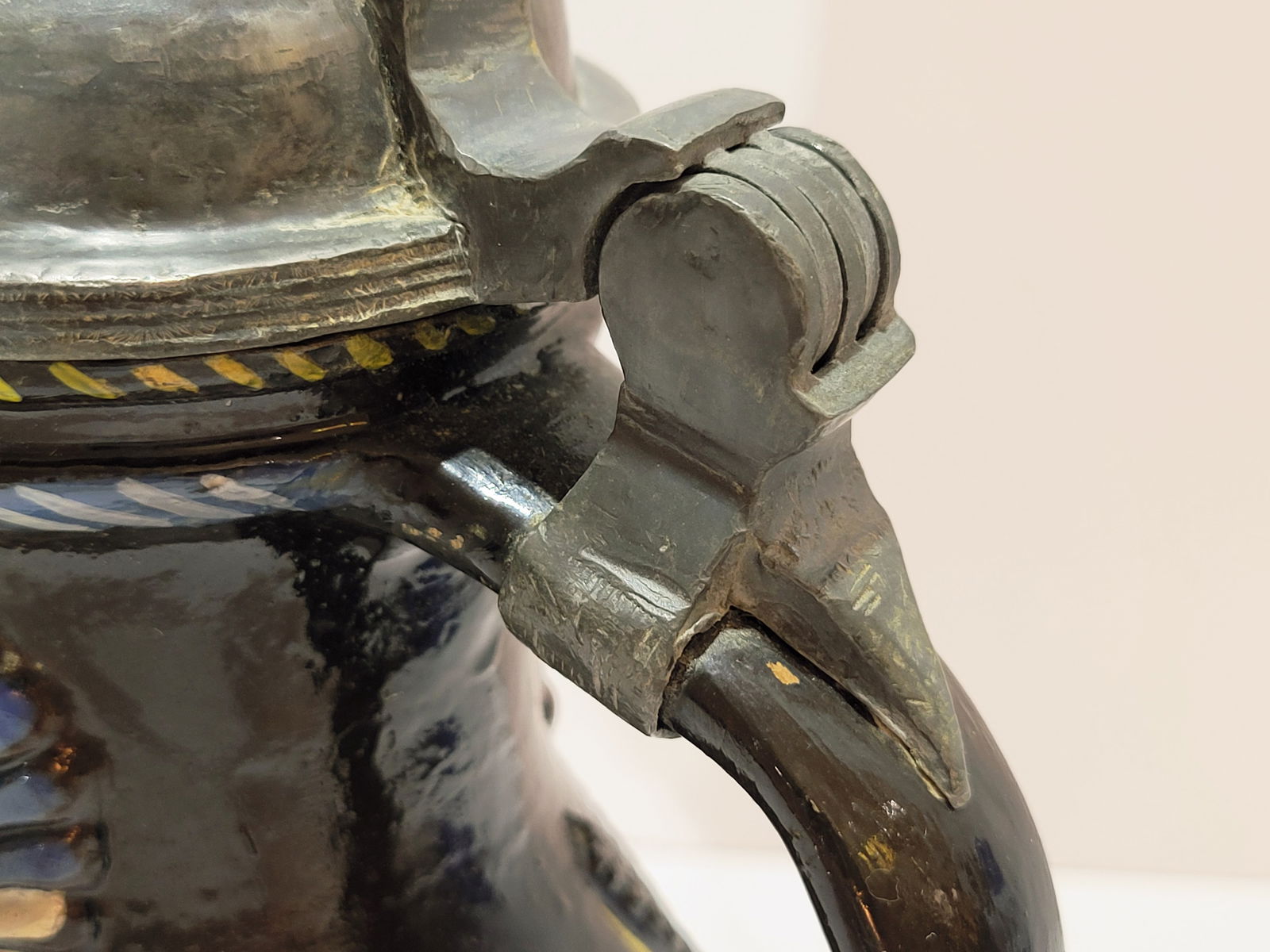 Stoneware Stein, German Beer Stein, Dippoldiswalde Double head Imperial Eagle Stein - 9