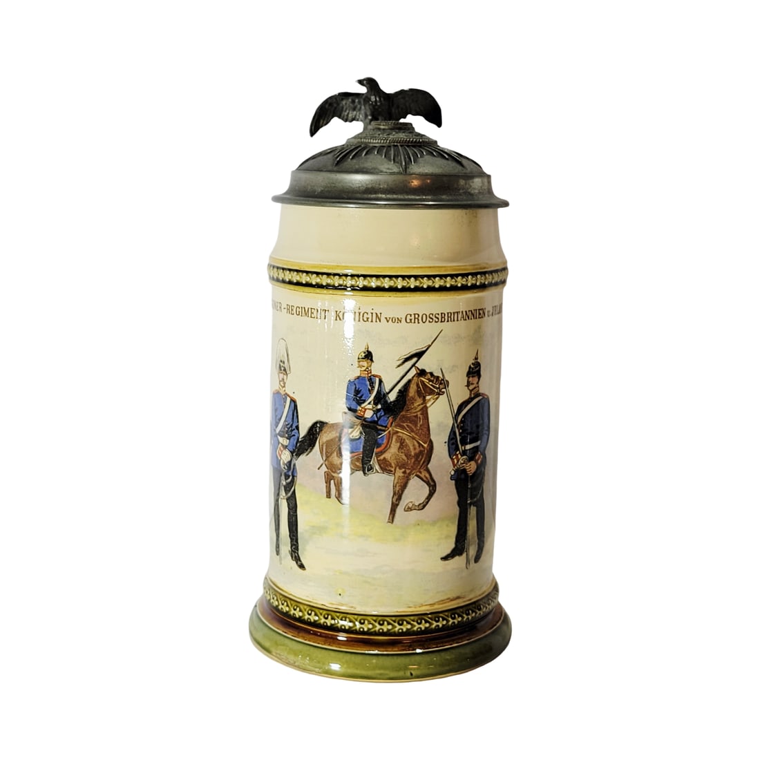 Villeroy & Boch Mettlach Stein #2140/781, German Regimental Beer Stein, 1st Guard Dragoon Regiment (1 of 11)