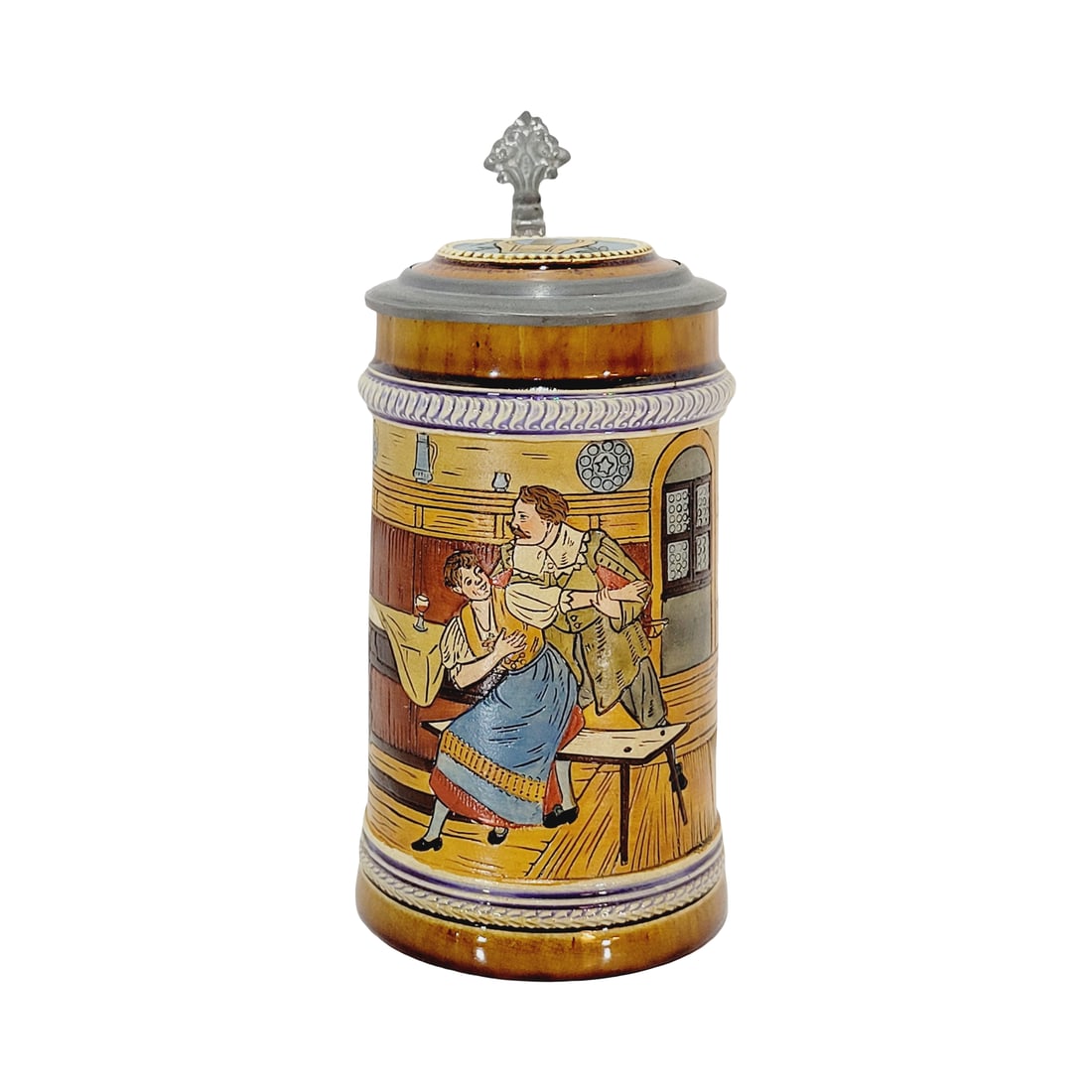 J.P. Thewalt Stein #1292, German Beer Stein, Flirting Scene (1 of 13)
