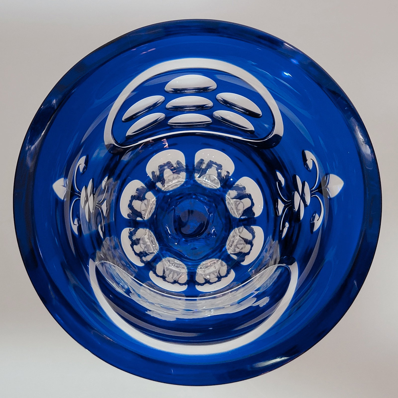 Bohemian Goblet, German Wine Glass, Large Goblet with Horses Fighting - 15