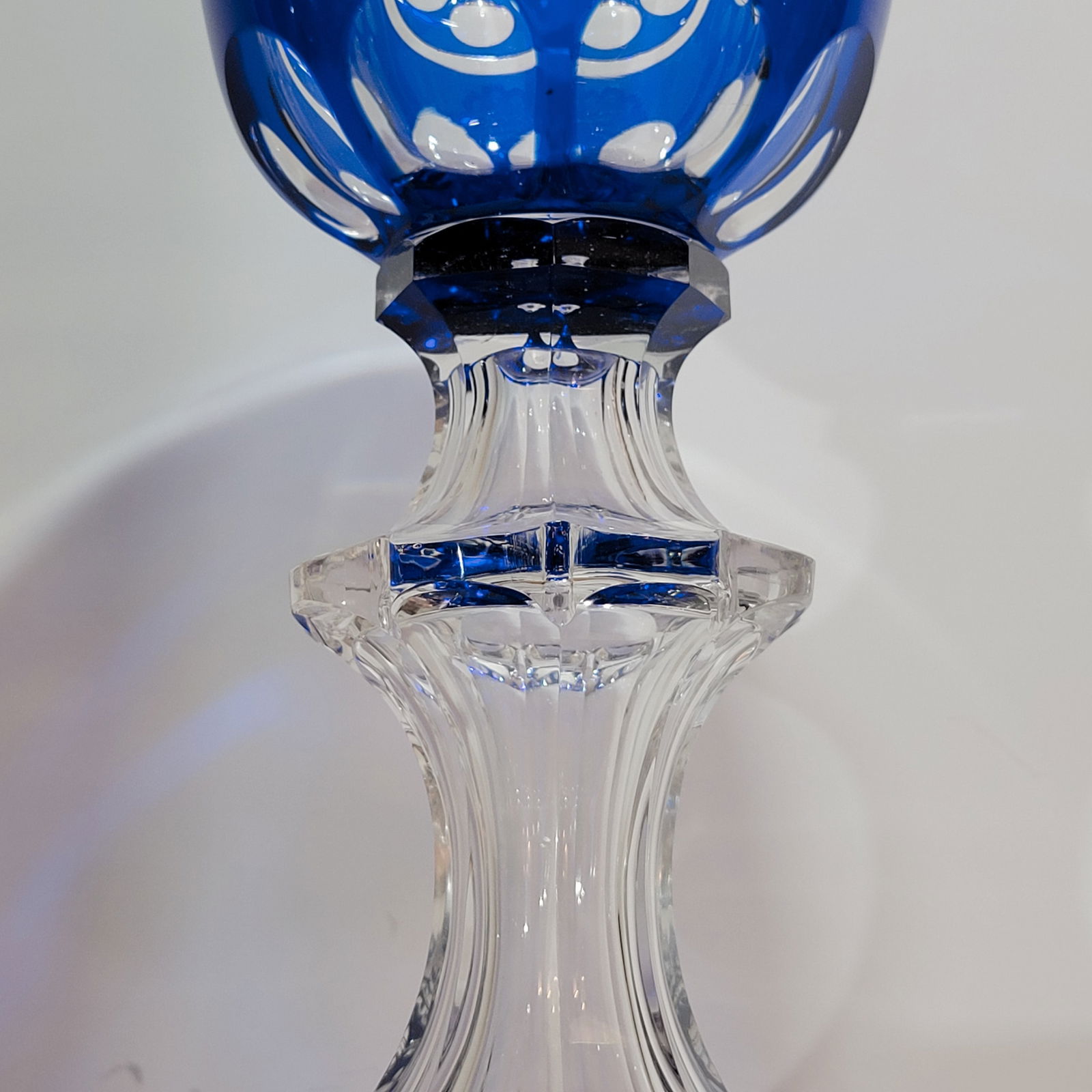 Bohemian Goblet, German Wine Glass, Large Goblet with Horses Fighting - 7