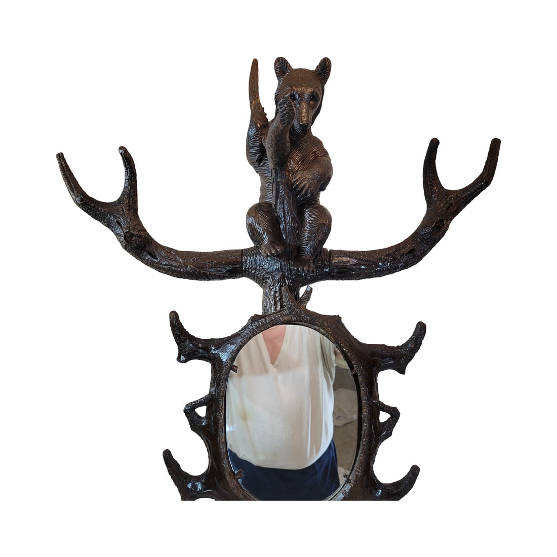 Black Forest Bear Hall Tree, Swiss Linden Wood Tree - 2