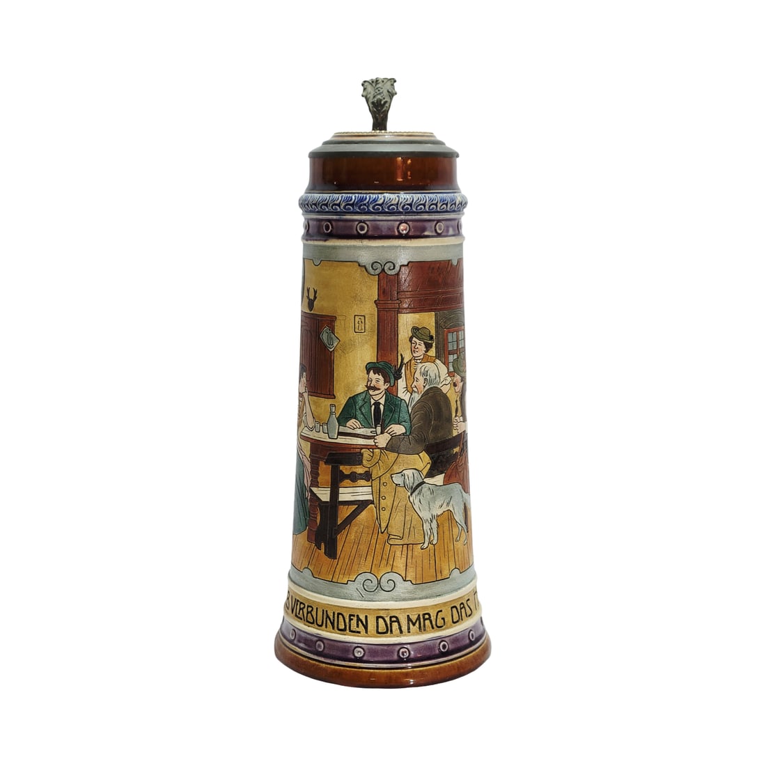J. W. Remy Stein #960, German Beer Stein, Tavern Scene (1 of 13)