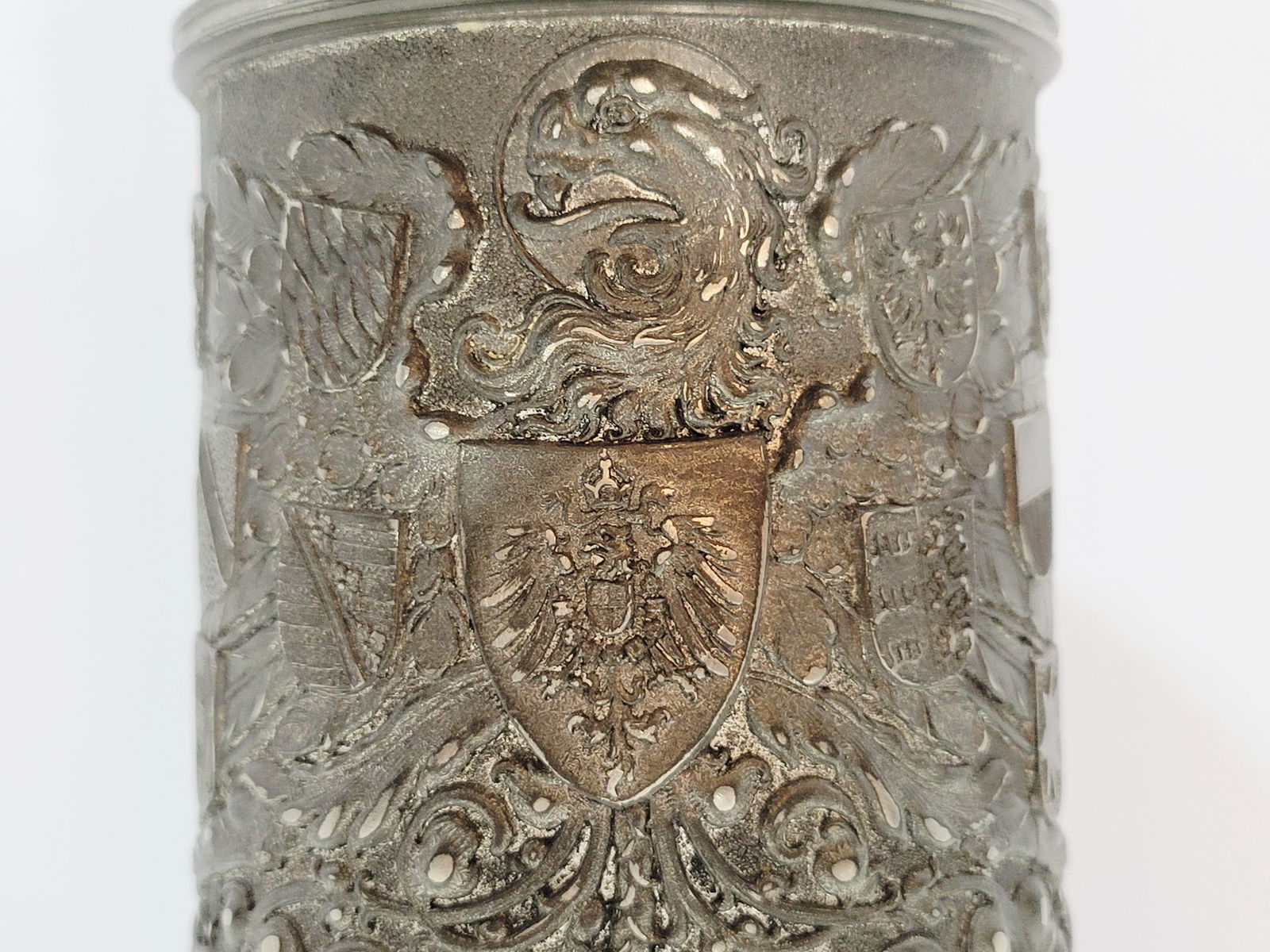 Pewter Stein, German Pewter Stein, Imperial Eagle Stein - 10