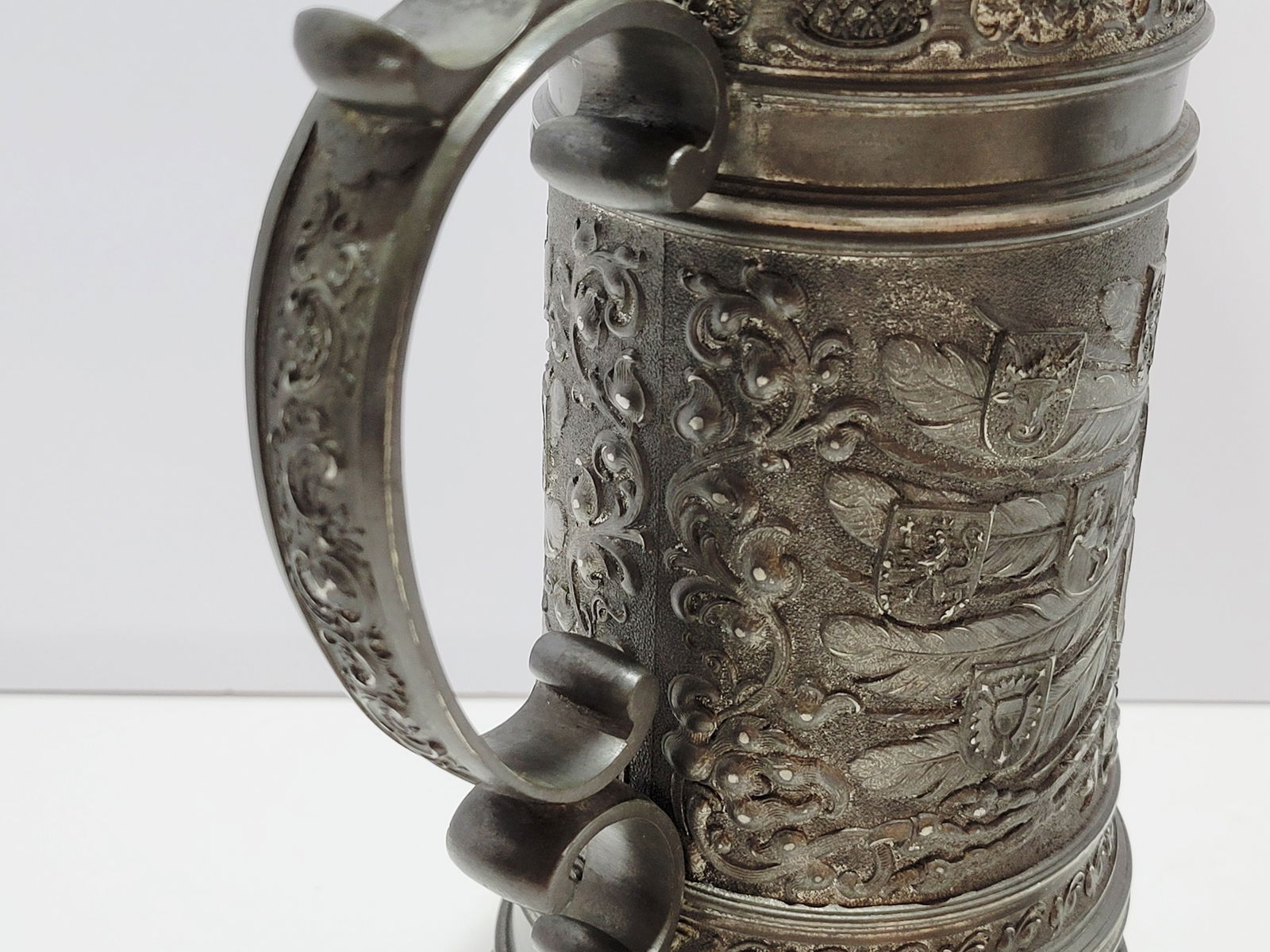Pewter Stein, German Pewter Stein, Imperial Eagle Stein - 6
