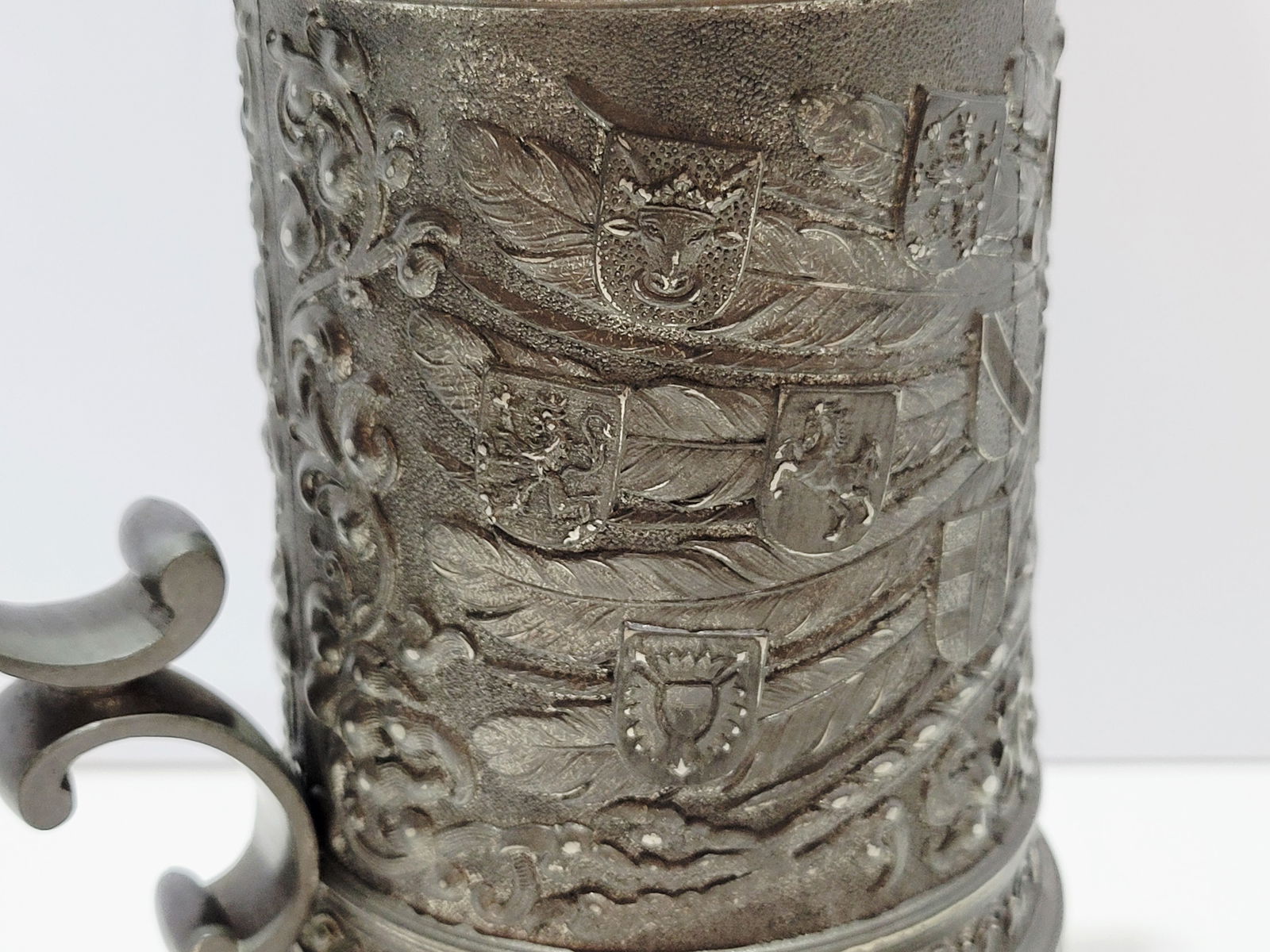 Pewter Stein, German Pewter Stein, Imperial Eagle Stein - 7