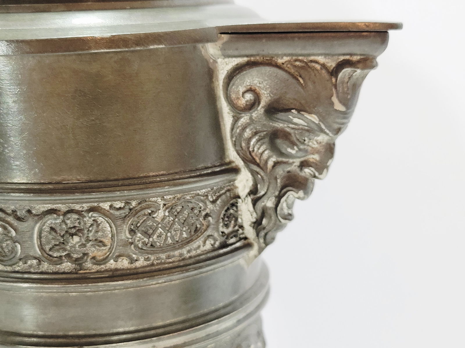 Pewter Stein, German Pewter Stein, Imperial Eagle Stein - 9