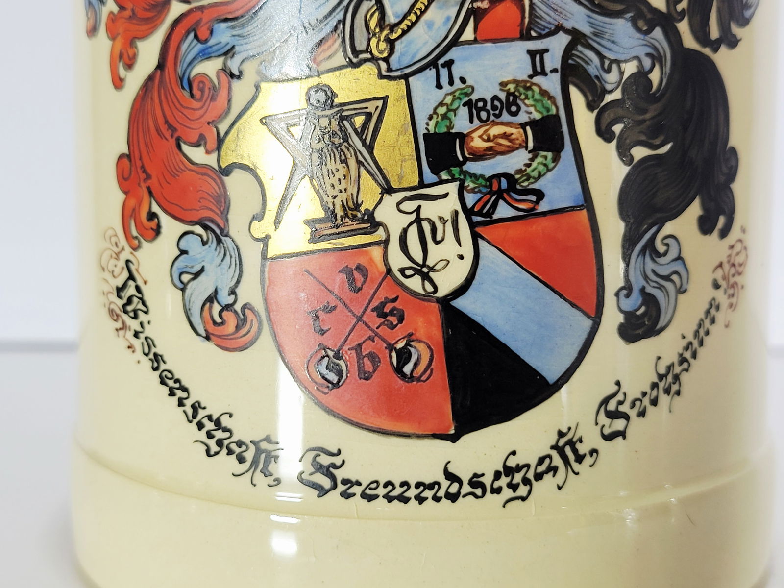Pottery Stein, German Beer Stein, Student Association Stein - 5
