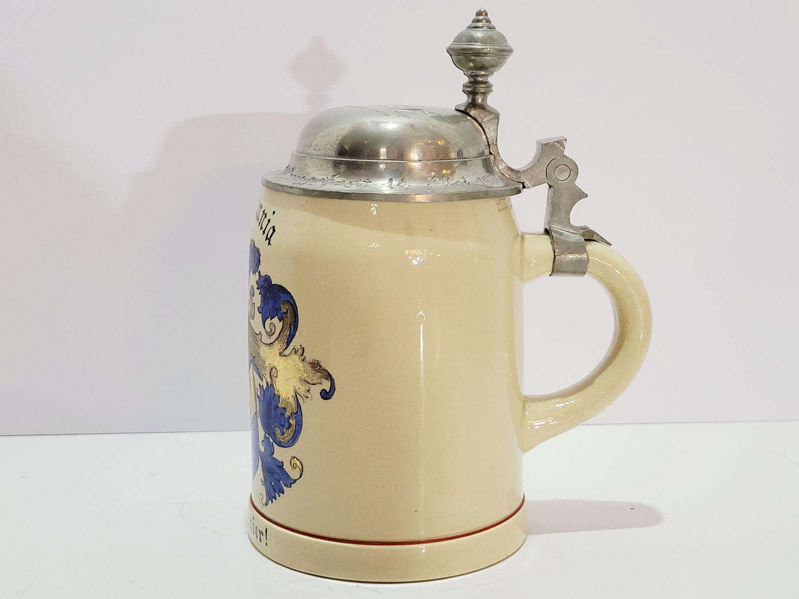 Pottery Stein, German Beer Stein, Student Association Stein - 3