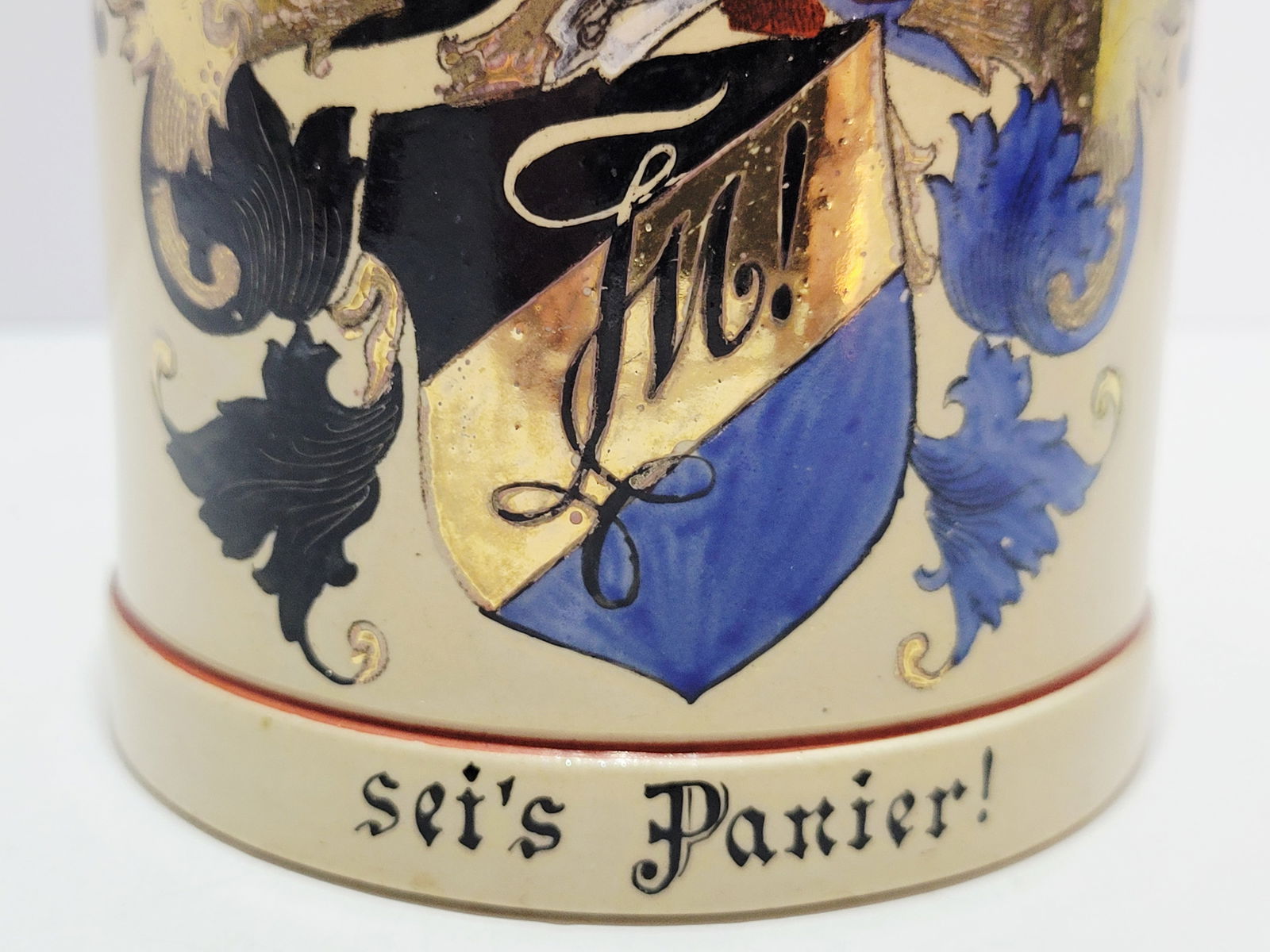 Pottery Stein, German Beer Stein, Student Association Stein - 7