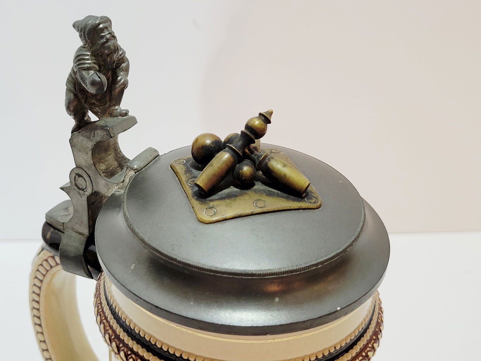 Pottery Stein, German Beer Stein, Bowling Stein - 10