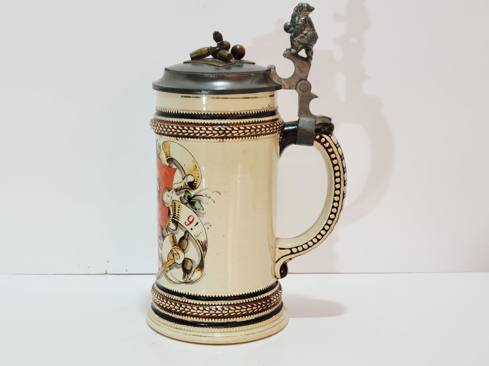 Pottery Stein, German Beer Stein, Bowling Stein - 3