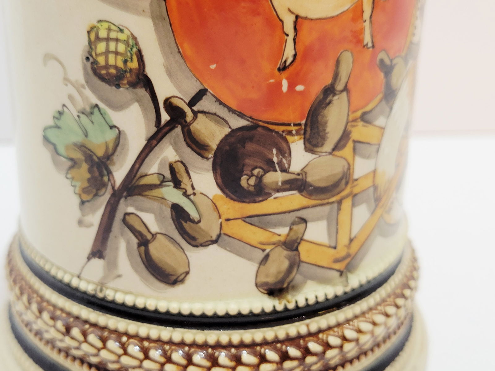 Pottery Stein, German Beer Stein, Bowling Stein - 5