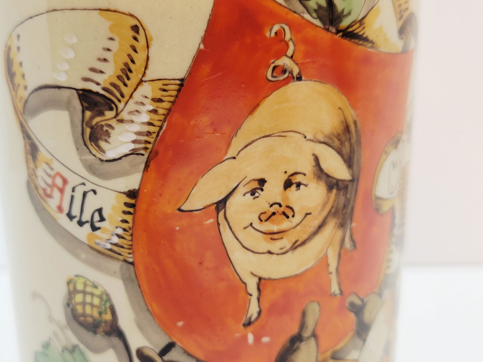 Pottery Stein, German Beer Stein, Bowling Stein - 6