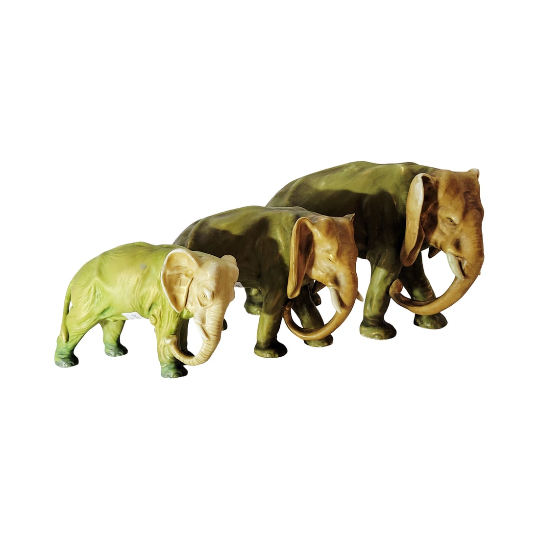 Royal Dux Figurines, Bohemian Figurines, 3 Elephant Figurines (1 of 8)