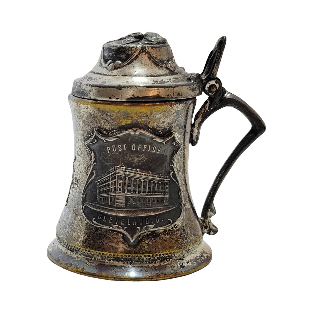 Souvenior Beer Stein, American Beer Stein, Post Office Cleveland, O. (1 of 9)