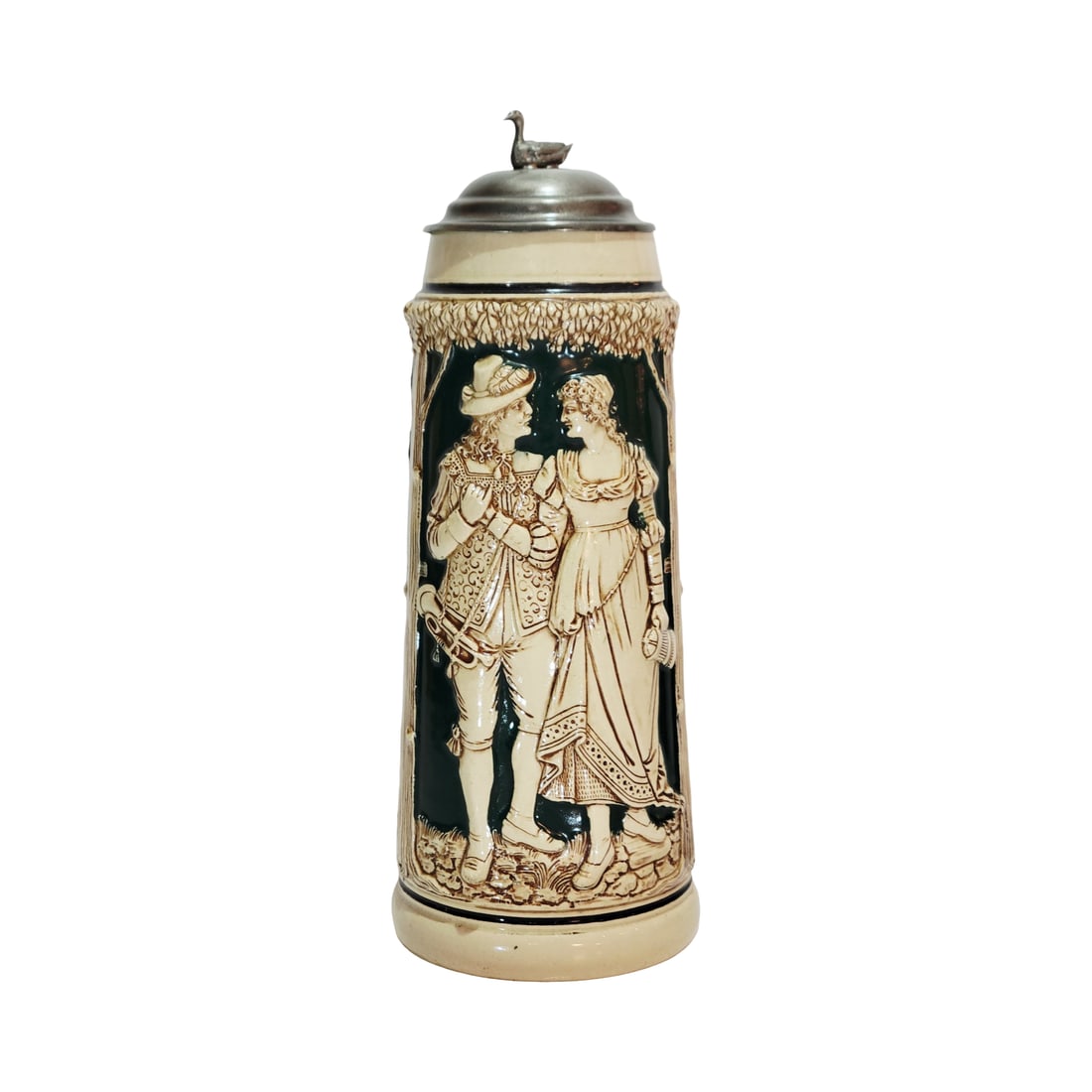 Matthias Girmscheid Stein #5, German Beer Stein, Courting Couple with Saying (1 of 11)
