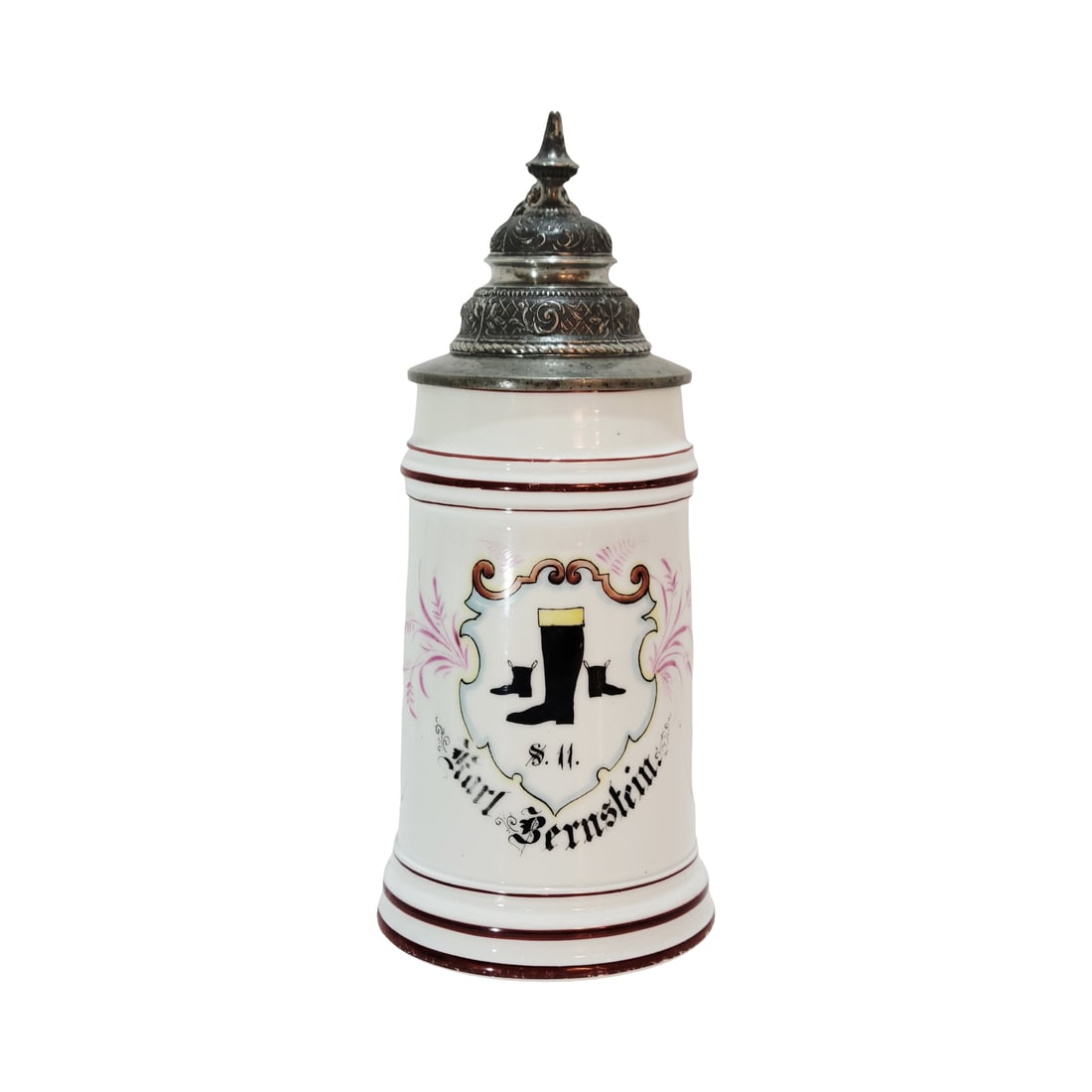 Antique Stein, German Beer Stein, Bootmaker Occupational Stein (1 of 9)