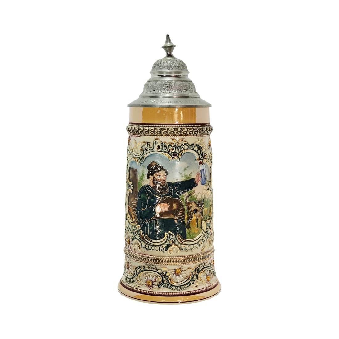 Adolf Diesinger #180, German Beer Stein, Man Holding Up Beer Stein (1 of 10)