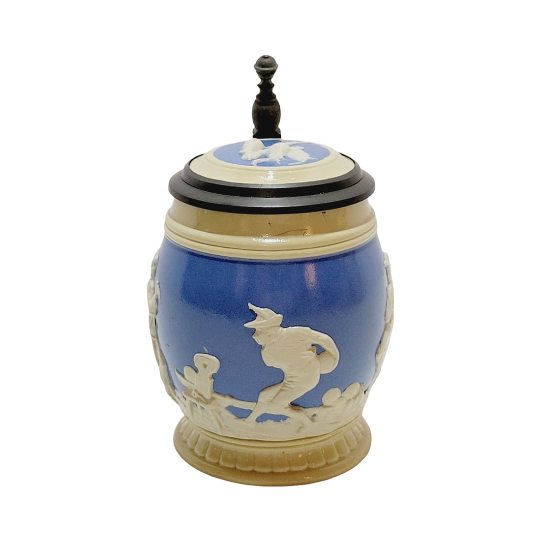 Mettlach Stein #2211, German Beer Stein, Peasants Bowling (1 of 7)