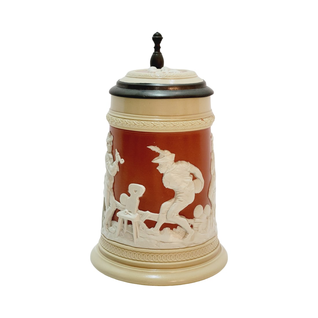 Mettlach Stein #2182, German Beer Stein, Peasants Bowling (1 of 7)