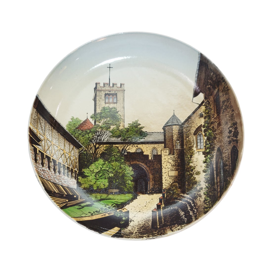 Villeroy & Boch Mettlach #1044/219, German Plaque, Burghof und Burgfried in der Wartburg (1 of 9)