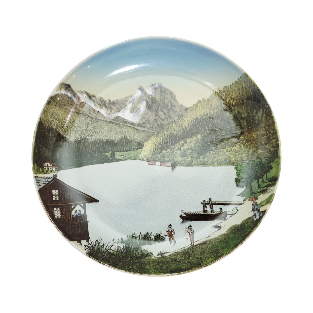 Villeroy & Boch Mettlach #1044/176, German Plaque, Zugspitze und Rissersee (1 of 9)