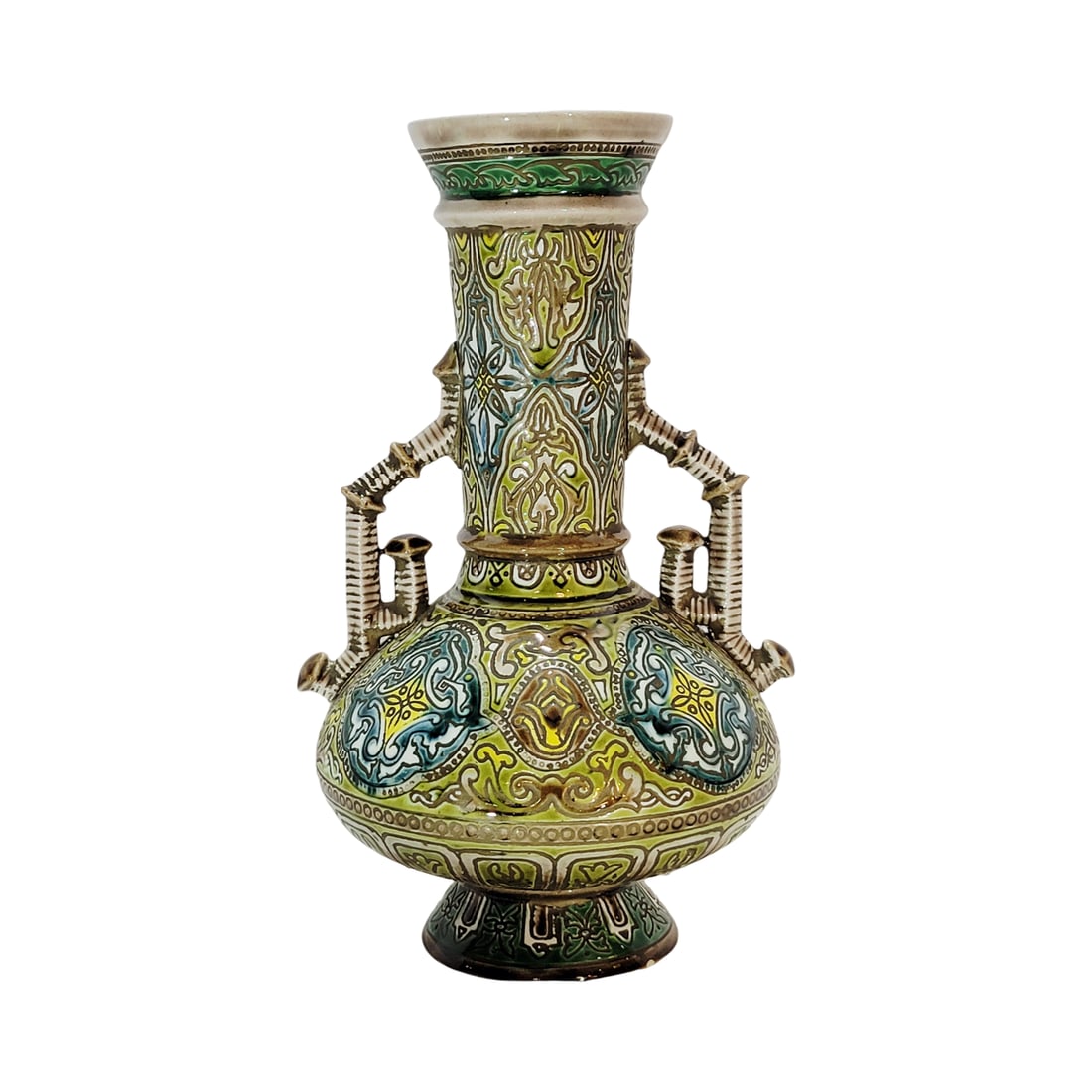 Wilhelm Schiller & Son #449, Bodenbach Bohemia, Middle Eastern Style Vase (1 of 13)