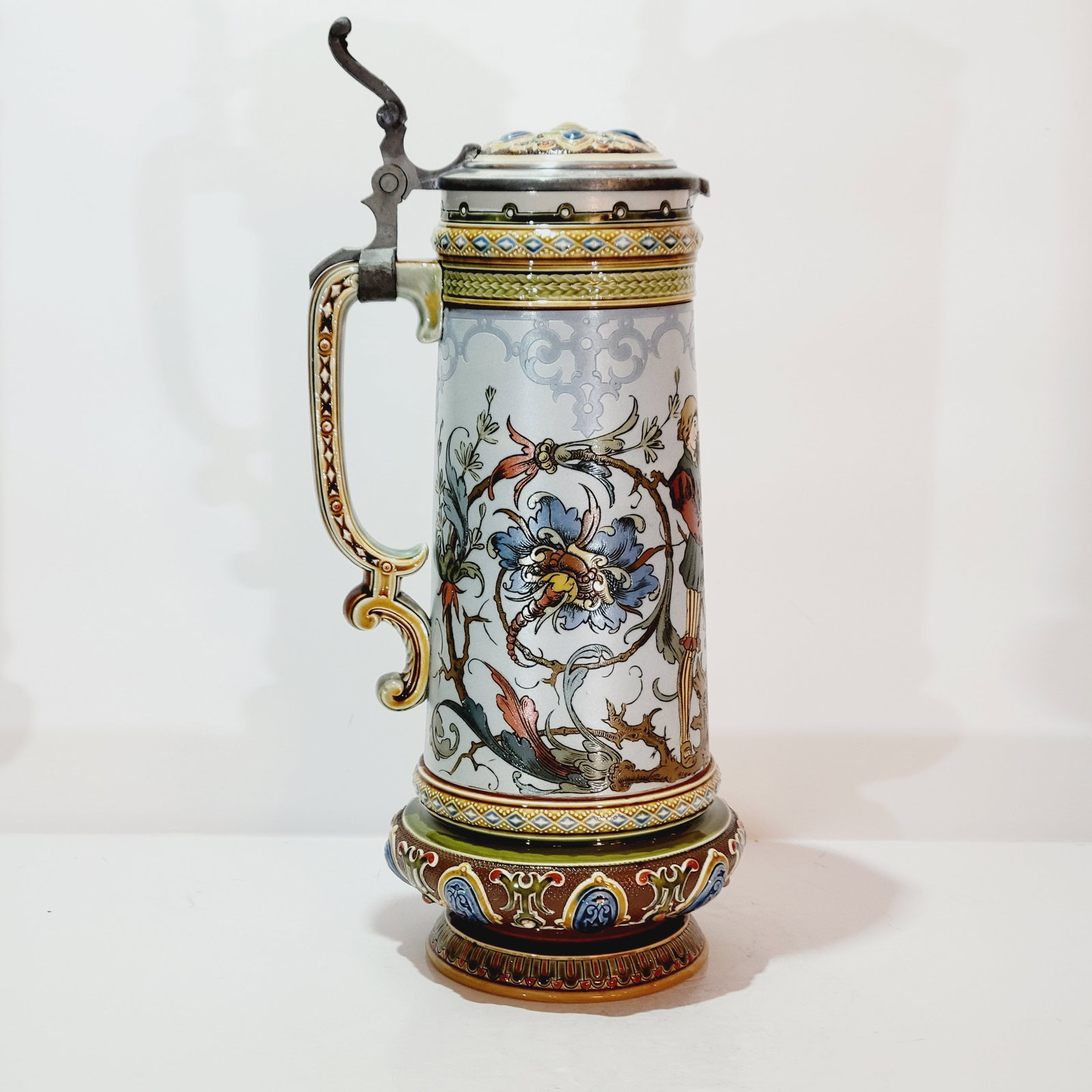 Villeroy & Boch Mettlach Stein #1734, German Beer Stein, Lovers Stein - 2