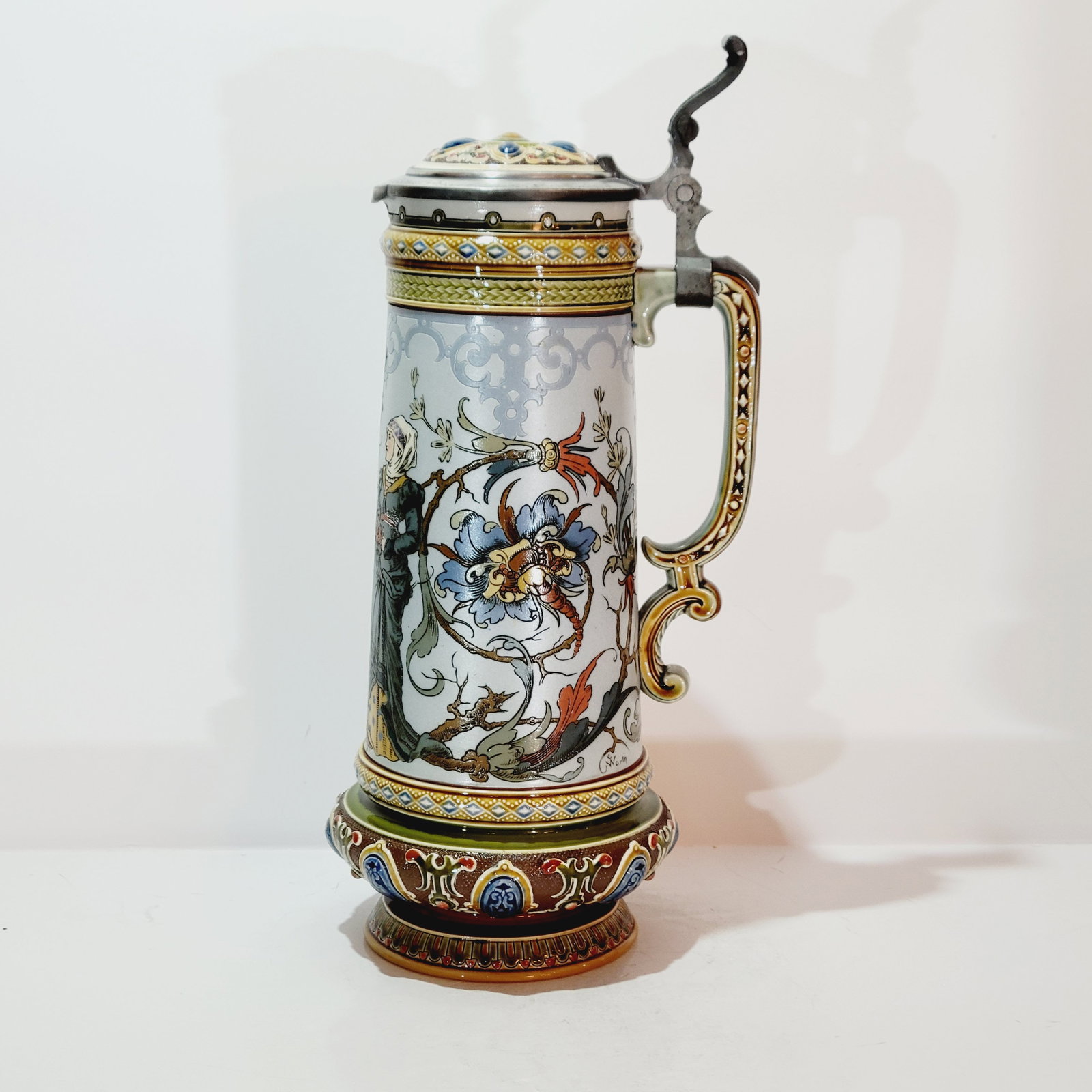 Villeroy & Boch Mettlach Stein #1734, German Beer Stein, Lovers Stein - 3