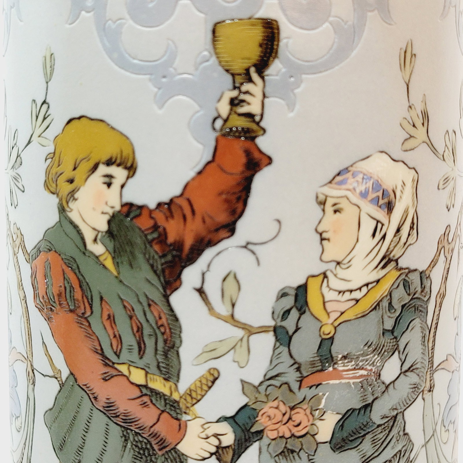 Villeroy & Boch Mettlach Stein #1734, German Beer Stein, Lovers Stein - 8