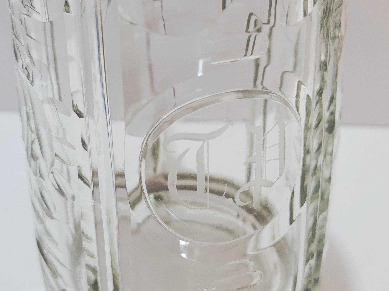 Glass Stein, Bohemian Beer Stein, Initial Stein - 7